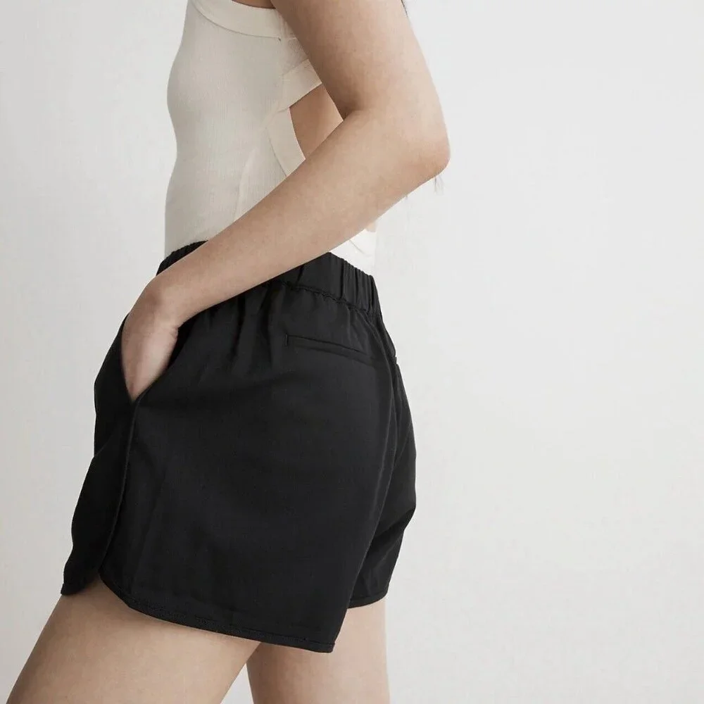 Madewell Pull-On Shorts Almost Black Size Small